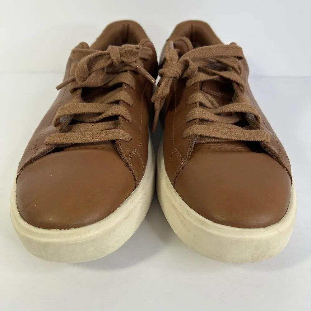 Cole Haan Men's Grand+ Court Sneakers Brown Leather British Tan C39623 Size 7.5